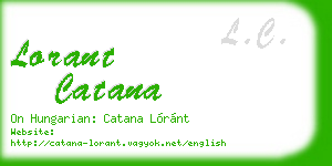 lorant catana business card